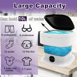 Portable Washing Machine,10L, Foldable Washer,3 Modes Deep Cleaning Of Underwear, Baby Clothes And Other Small Clothes. Suitable For Apartme