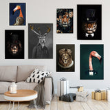 Living Room Decor Wall Decor Black Wildlife Canvas Poster Print